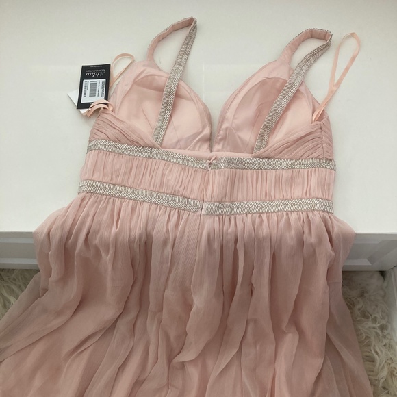 AIDAN BY AIDAN MATTOX CHIFFON BEADED EVENING DRESS - Picture 8 of 8